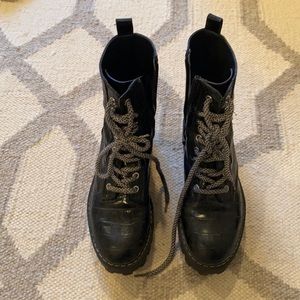 Black Croc Zara Boots